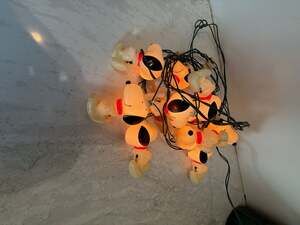 Vtg 1996 Dashing Electric Christmas Snoopy Light String